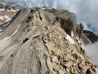 La cresta finale dalla cima