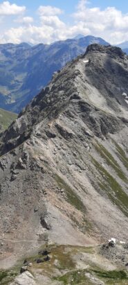 dalla cima il Bec di Nana salito prima