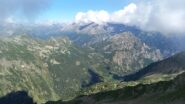 Dalla punta verso il Sempione con le nuvole sul Monte Leone