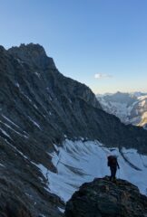 Rimontando lo sperone iniziale dello Schreckhorn