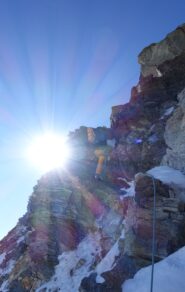 La sezione di misto sotto la cima