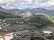 Rifugio e lago Miserin dalla punta