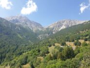 vista dal Colletto Rosso sulla discesa