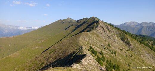 La cresta che percorriamo dalla Cima Ventosa 