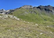 salita su erba dal Col de la Bonne Mort