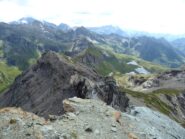 La cresta Est vista dalla cima.