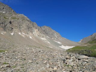 il vallone verso il Col Vaudet