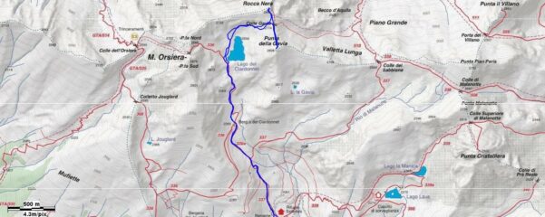 traccia gps su mappa fraternali georeferenziata