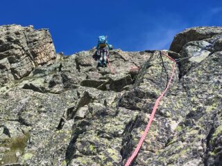 In arrampicata sullo sperone