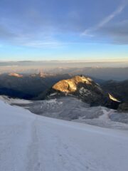 Condizioni del ghiacciaio davanti al Rifugio… Foto fatta mentre scendevamo