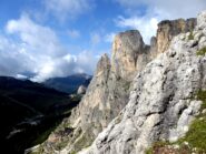 Le Torri di Falzarego viste dalla cima.