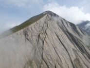 Parete della Bretterwandspitze vista della formazione rocciosa sporgente