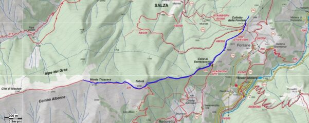 cartina fraternali con traccia gps