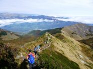 Verso il costolone che scende sul colle dell'Arpione