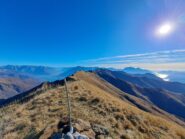 Cima Pianchette: panorama verso il Bregagno.