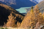 Il lago di Ceresole visto durante la salita