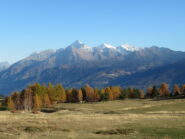 ambiente autunnale, verso l'Emilius, rientrando a Vetan