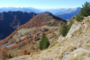 Dal Passo della Garda vista sul Vallone di Frudiere: la Punta e l’alpe la Garda