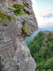 il traverso all'inizio del sesto tiro