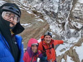 In cima alla cascata. Tommy, Teo,io.