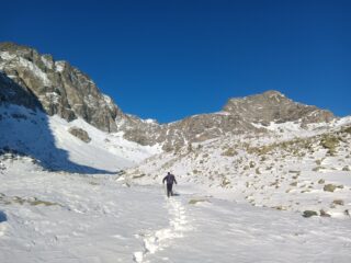 Sul primo tratto ripido.