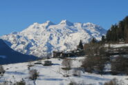 visto verso Rutor, Chateau Blanc e Doravidi da poco sopra Ville Sur Sarre